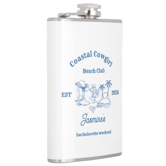 Coastal cowgirl Blue Ocean Bachelorette weekend Heupfles (Rechts)