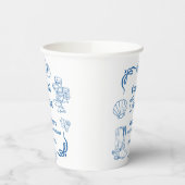 Coastal cowgirl Blue Ocean Bachelorette weekend Papieren Bekers (Links)