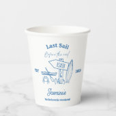 Coastal cowgirl Blue Ocean Bachelorette weekend Papieren Bekers (Voorkant)