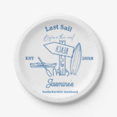 Coastal cowgirl Blue Ocean Bachelorette weekend Papieren Bordje (Voorkant)