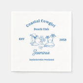 Coastal cowgirl Blue Ocean Bachelorette weekend Servet (Voorkant)