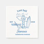 Coastal cowgirl Blue Ocean Bachelorette weekend Servet (Voorkant)