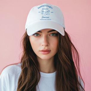 Coastal cowgirl Blue Ocean Bachelorette weekend Trucker Pet