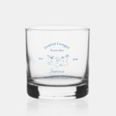 Coastal cowgirl Blue Ocean Bachelorette weekend Whisky Glas (Voorkant)