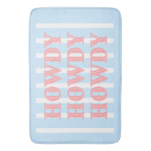 Coastal Cowgirl Blue Stripes Howdy Badmat (Voorkant Verticaal)