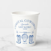 Coastal Cowgirl Boots Western Bachelorette Party Papieren Bekers (Voorkant)