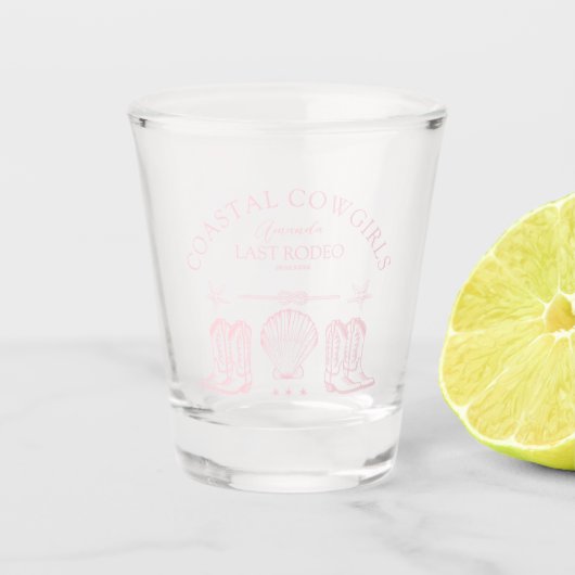 Coastal Cowgirl Boots Western Bachelorette Party Shot Glas (Voorkant)