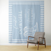 Coastal Cowgirl Boots Western Bachelorette Party Wandkleed (In situ)