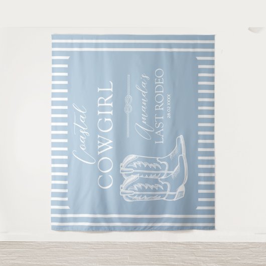 Coastal Cowgirl Boots Western Bachelorette Party Wandkleed (Voorkant)