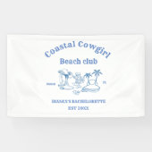 Coastal Cowgirl Coast Beach vrijgezellenfeest Spandoek (Horizontaal)
