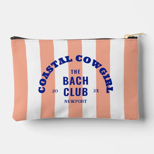 Coastal Cowgirl De Bachclub Roze Cabana Stripe Etui (Achterkant)