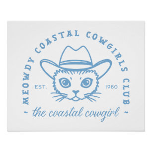 Coastal Cowgirl esthetische strandclubkat Perfect Poster