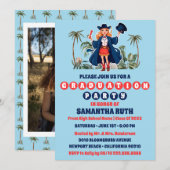 Coastal Cowgirl Fotoafstudeerfeest Kaart (Voorkant / Achterkant)