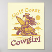 Coastal Cowgirl Mermaid Art Print Poster (Voorkant)