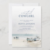 Coastal Cowgirl Modern Waterverf Vrijgezellenfeest Kaart (Voorkant)