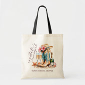 Coastal Cowgirl Modern Waterverf Vrijgezellenfeest Tote Bag (Voorkant)