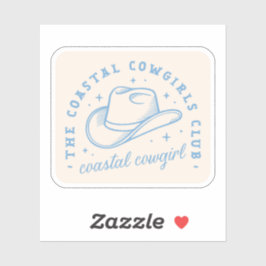 Coastal Cowgirl pet strand blauw esthetiek Sticker