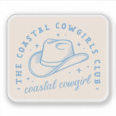 Coastal Cowgirl pet strand blauw esthetiek Sticker (Voorkant)