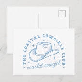 Coastal Cowgirl pet westkust blauw esthetiek Briefkaart (Voorkant / Achterkant)