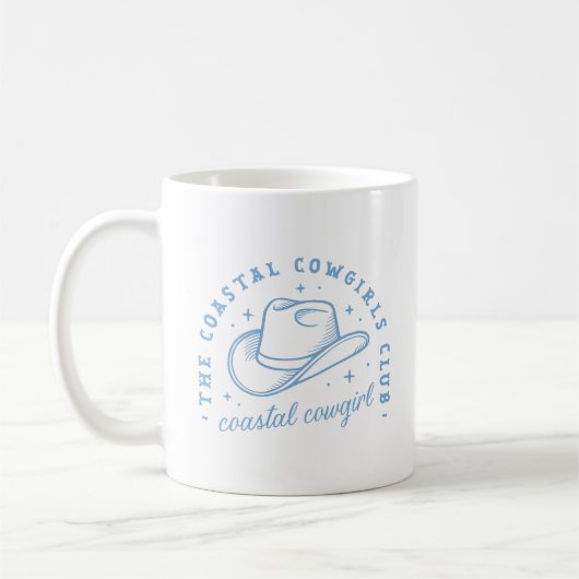 Coastal Cowgirl pet westkust blauw esthetiek Koffiemok (Links)