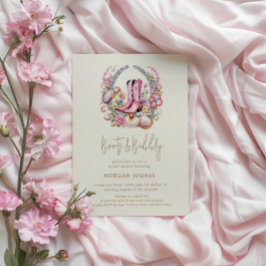 Coastal Cowgirl roze laarzen Vrijgezellenfeest Kaart