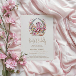 Coastal Cowgirl roze laarzen Vrijgezellenfeest Kaart