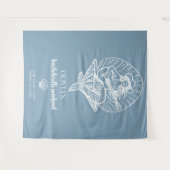 Coastal Cowgirl strand vrijgezellenachtergrond Wandkleed (Voorkant (horizontaal))