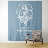 Coastal Cowgirl strand vrijgezellenachtergrond Wandkleed (In situ)