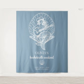 Coastal Cowgirl strand vrijgezellenachtergrond Wandkleed (Voorkant)