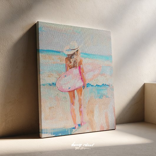 Coastal Cowgirl Surf Painting Canvas