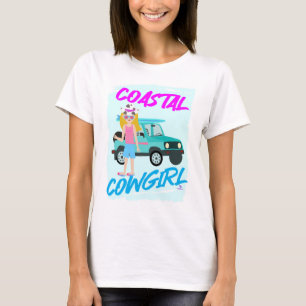 Coastal Cowgirl Trend Grappige Design Kunst T-shirt