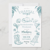 Coastal Cowgirl vrijgezellenfeest uitnodiging (Voorkant)