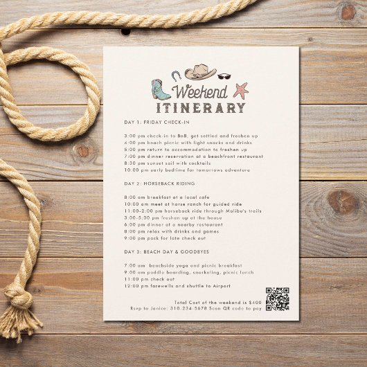 Coastal Cowgirl Weekend Route Kaart