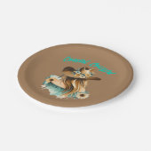 Coastal Cowgirl Western 7 inch Party Papieren Bordje (Gekanteld)