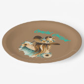 Coastal Cowgirl Western 9" Party Papieren Bordje (Gekanteld)