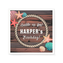 Coastal Cowgirl Western Beach Birthday Personalize