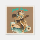 Coastal Cowgirl Western Party Servet (Voorkant)