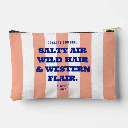 Coastal Cowgirl Westerne Flair Roze Cabana Stripe Etui (Achterkant)