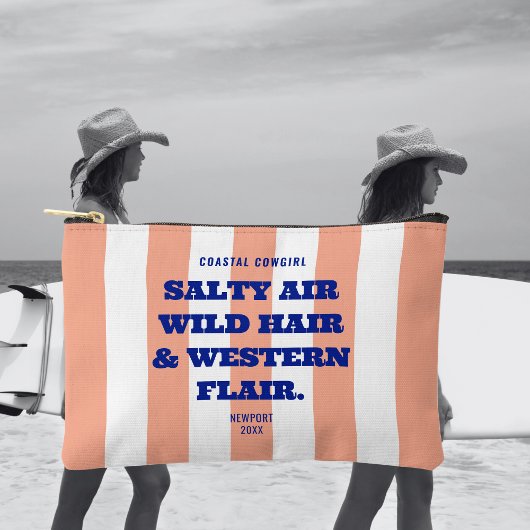 Coastal Cowgirl Westerne Flair Roze Cabana Stripe Etui