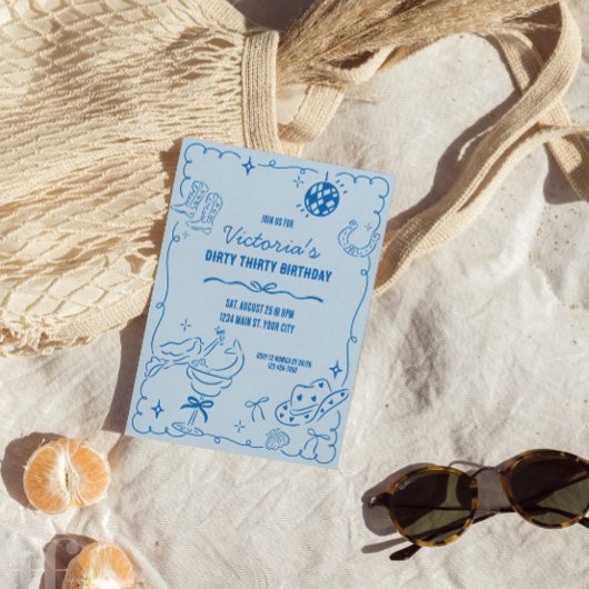 Coastal Cowgirl Whimsical Verjaardag Kaart