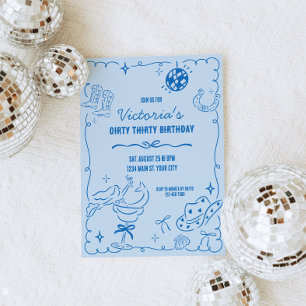 Coastal Cowgirl Whimsical Verjaardag Kaart