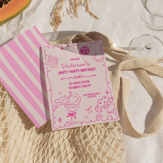 Coastal Cowgirl Whimsical Verjaardag Kaart