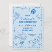 Coastal Cowgirl Whimsical Verjaardag Kaart (Voorkant)