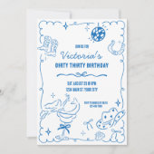 Coastal Cowgirl Whimsical Verjaardag Kaart (Voorkant)