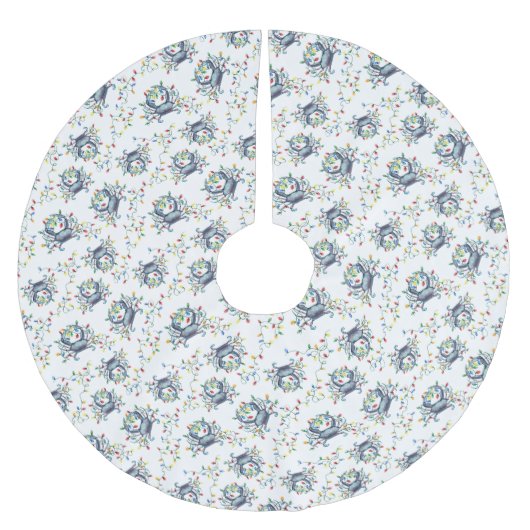 Coastal Crab Christmas Lights Kerstboom Rok (Voorkant)