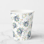 Coastal Crab Christmas Lights Papieren Bekers (Achterkant)