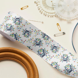 Coastal Crab Christmas Lights Satijnen Lint