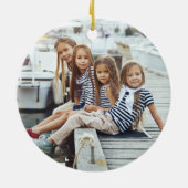 Coastal Crab Christmas Photo & Year Keramisch Ornament (Achterkant)