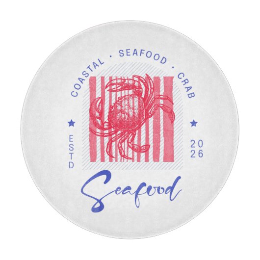 Coastal Crab Cloth Placemat Snijplank (Voorkant)