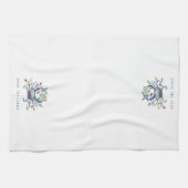 Coastal Crab “Deck the Claws” Holiday Theedoek (Horizontaal)